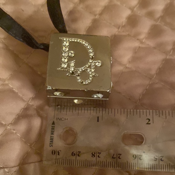 Dior Silver bag charm with Black Ribbon - Picture 9 of 10